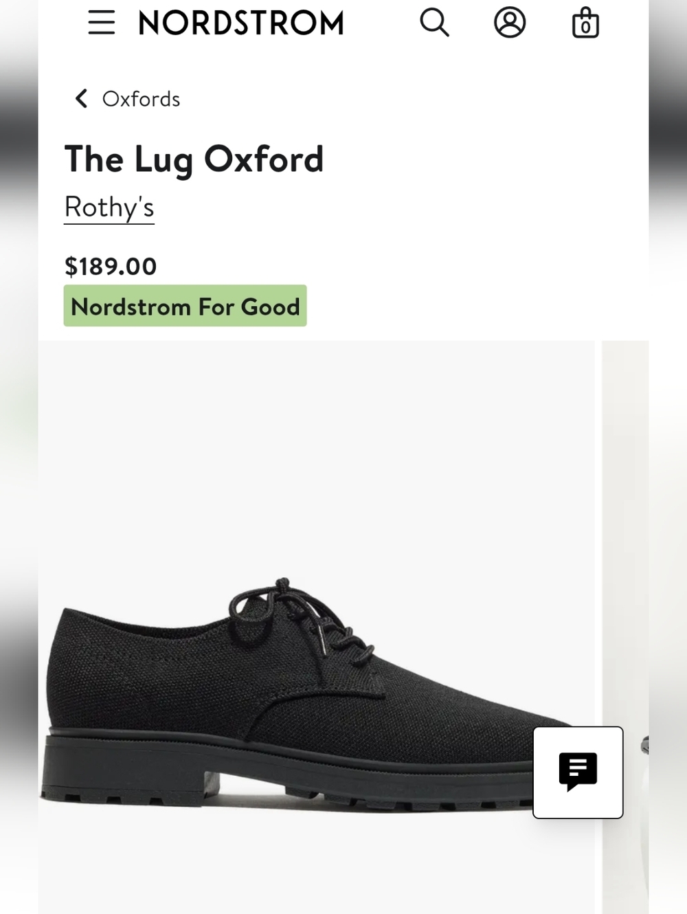 Rothy's The Lug Oxford Men's Black
